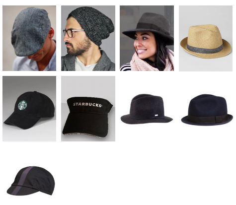Hats that made the Starbucks "yes list": the Fedora, bowler, baseball cap, flat cap, newsboy, Panama and trilby. Obviously Starbucks logo hats are okay too.