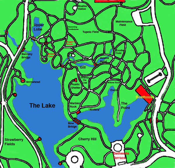 Central Park Ramble Map Central Park Birding