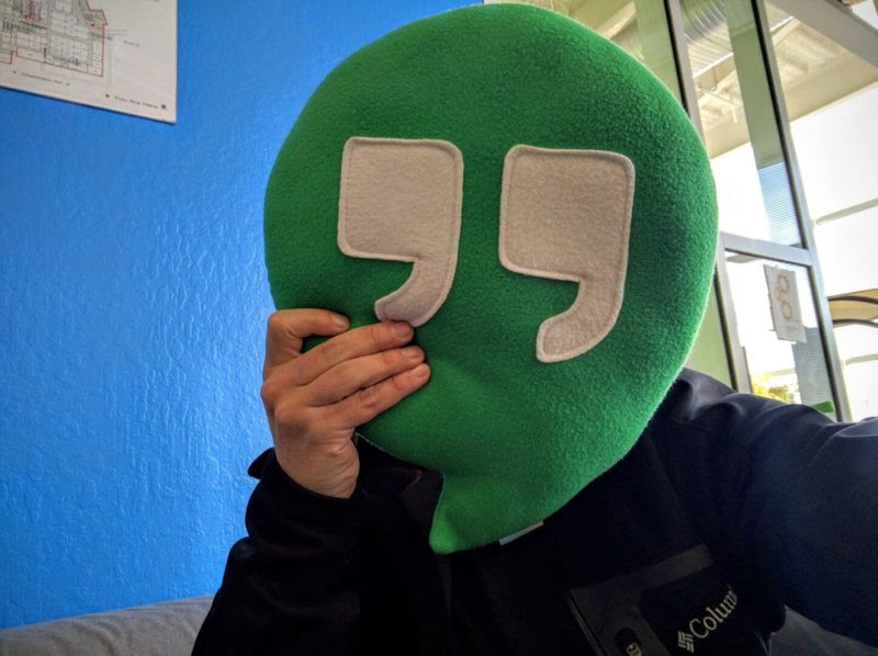 Google Hangouts Pillow Selfie