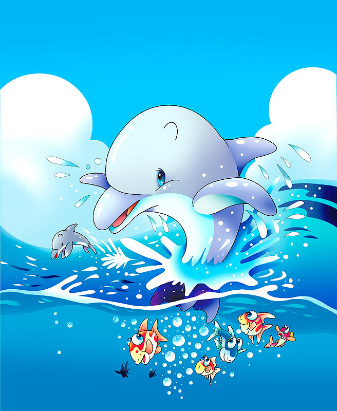 イルカ ジャンプ イラストレーション ライフ