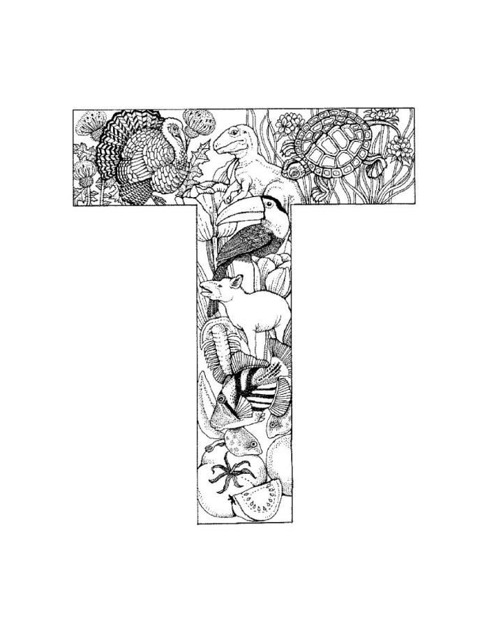 letter t coloring pages - Clip Art Library