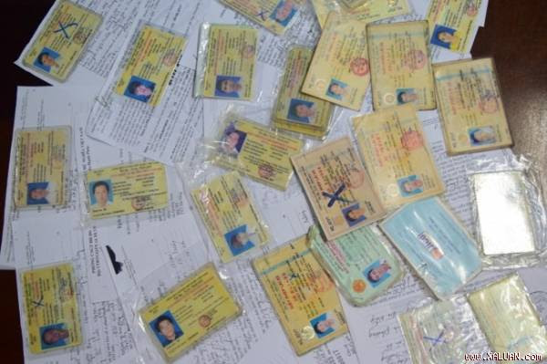 Hàng loạt giấy phép lái xe được làm giả.