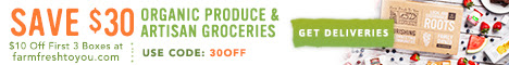 $10 Off First 3 Boxes of Organic Produce and Artisan Groceries