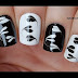 BLACK & WHITE HEART NAIL ART / Dry Marble Monochrome Nails