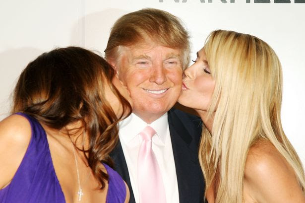Melania Tump, mogul Donald Trump, and model Heidi Klum attend the launch of Trump International Hotel 