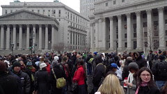 Foley Square with lots of pants.