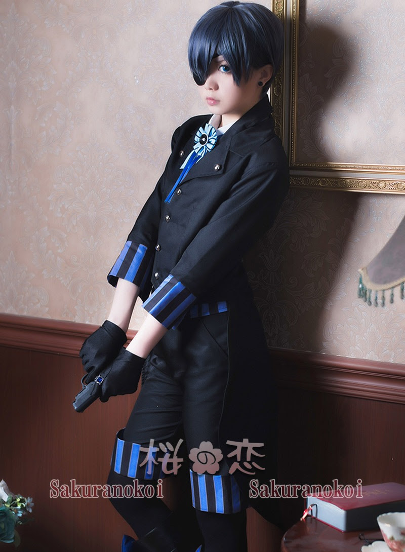 黒執事 風 シエル ファントムハイヴ 風 Ciel Phantomhive 風 コスプレ衣装イベント コスチューム 変装 アニメ Scm010 コスプレ衣装専門店 桜の恋 アニメコスプレ衣装 通販
