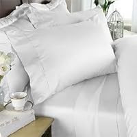 Rayon from BAMBOO Sheet Set - Queen White 1200 Thread Count Cotton Sheet Set