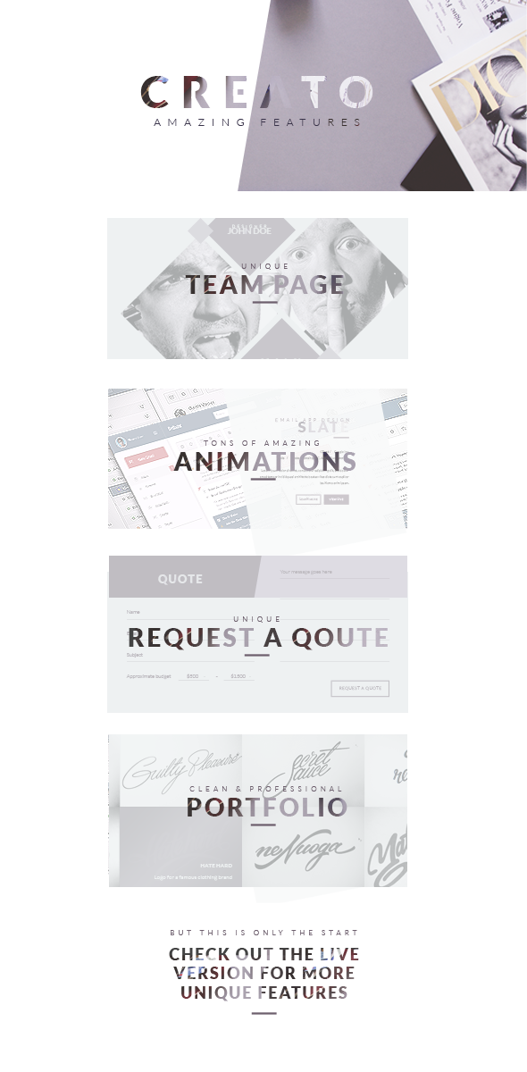 Creato - Creative & Modern HTML Template