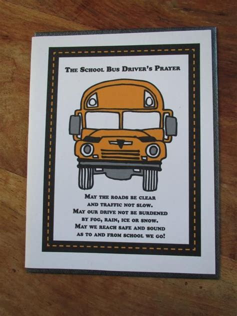  bus drivers prayer 8x10 printable instant download bus driver