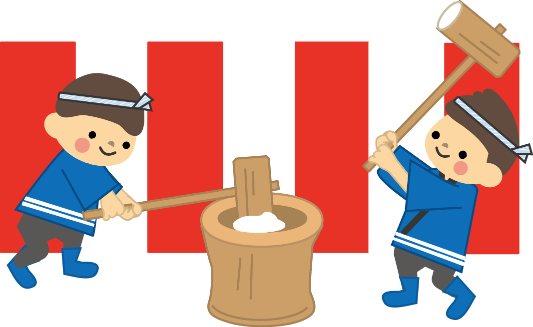 餅つきイラスト無料素材