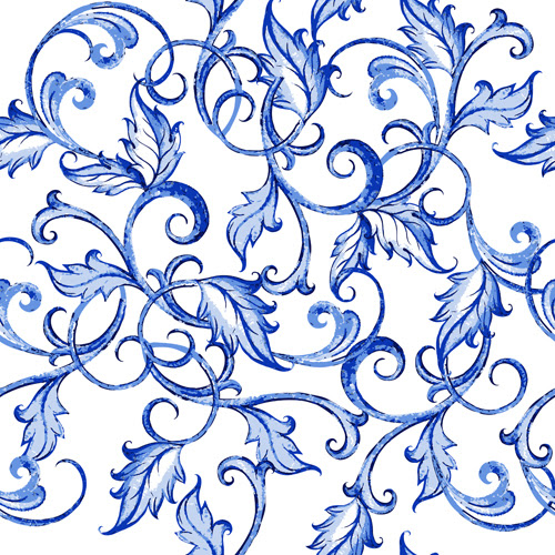 Download Blue floral ornaments vector backgrounds 01 - Vector ...