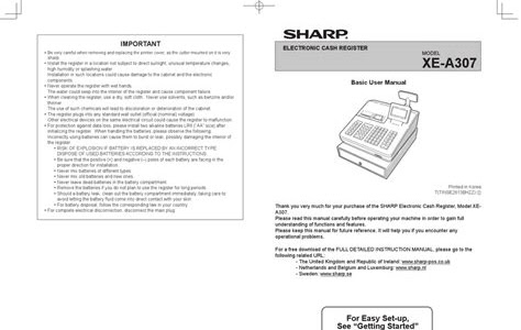 Download EPUB sharp xea307 manual [PDF] [EPUB] PDF