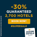 AccorHotels, Promotion, Promo, June, Super Sale, Flash Sale, 30% off, free breakfast, Summer, 2017, 