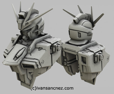 mobile suit gundam seed destiny impulse gundam force sword blast 3d mesh cg sandrum