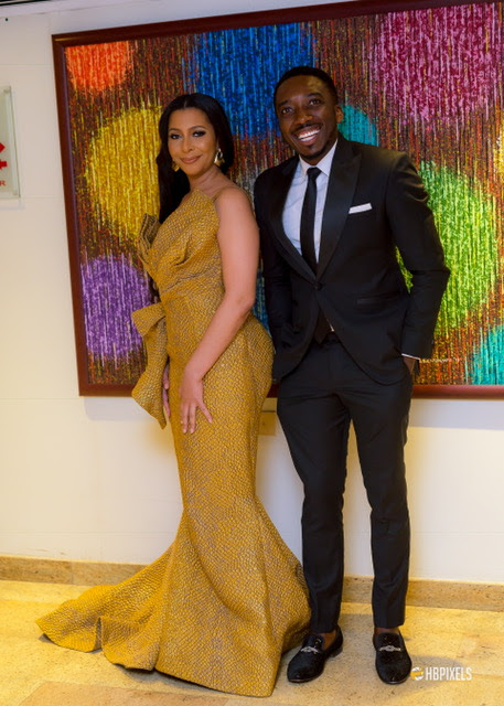 Bovi and Mimi Fawaz step out in style for the NFF Awards