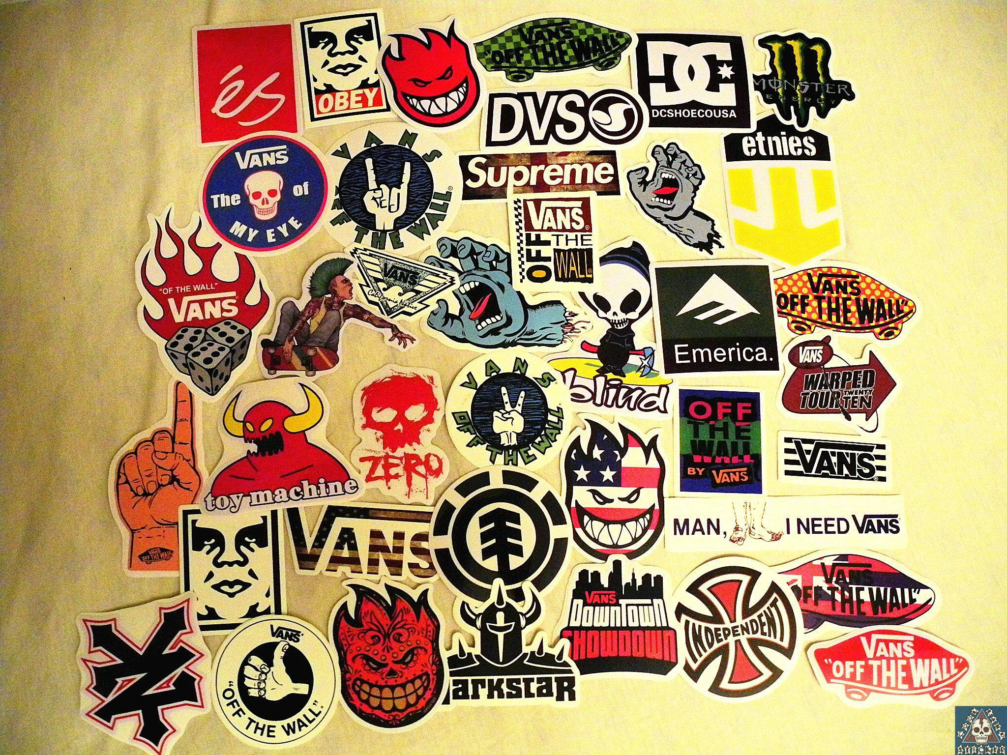 40x Diffrent Skate Stickers car van skateboard bomb laptop ipad case surf helmet  eBay