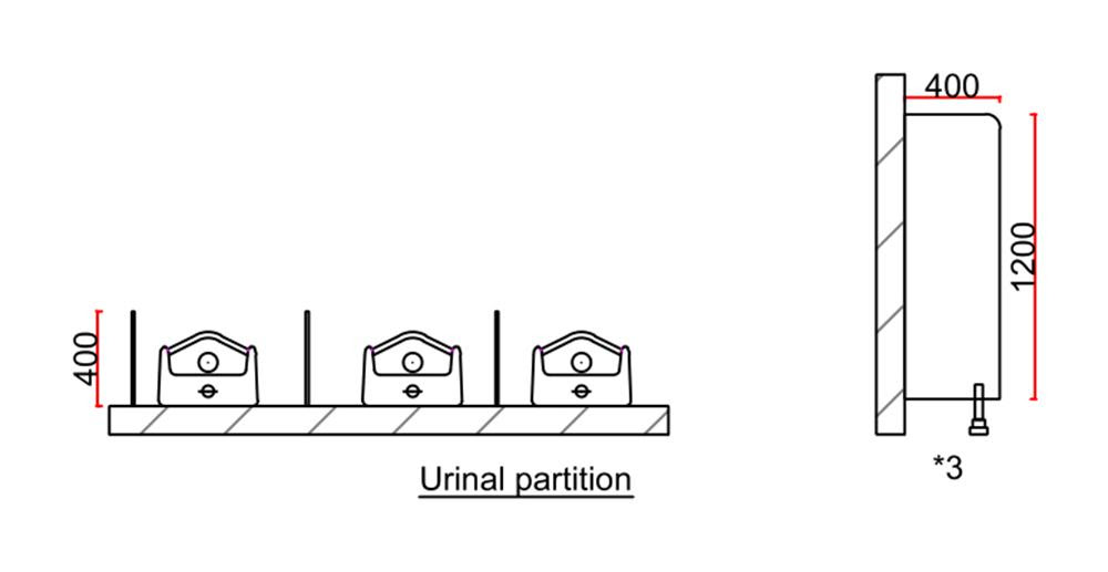 Urinal Partitions Compact Laminate