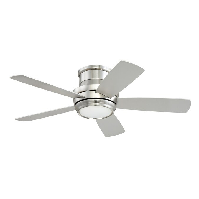 Cloudy Bay White Flush Mount 44 Ceiling Fan With Led Light Remote Control Walmart Com Walmart Com