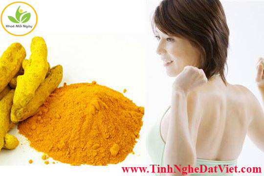 chống lão hóa da với tinh bột nghệ