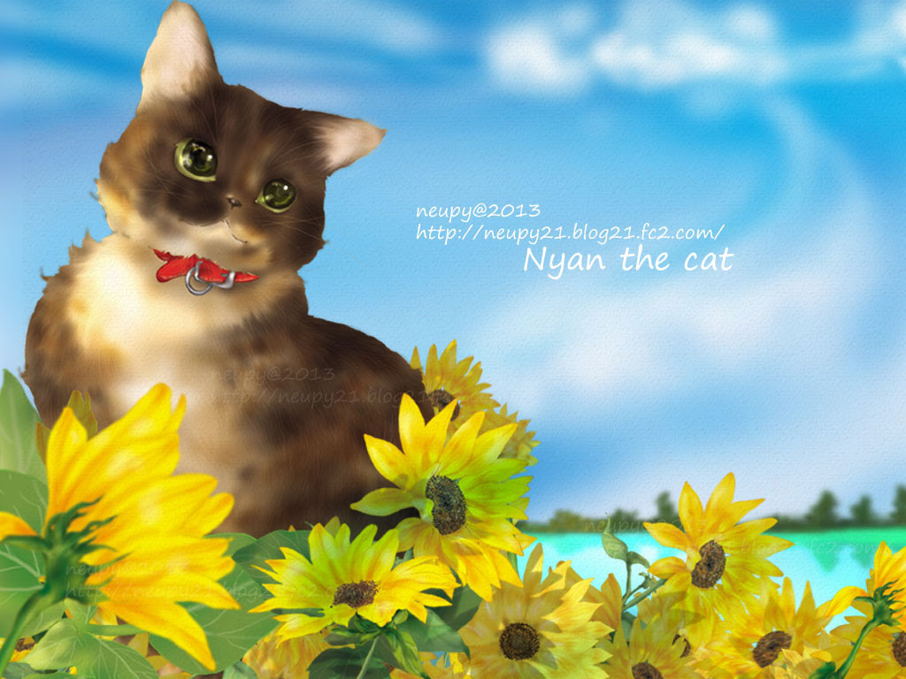 猫絵描きneupyの花のイラストと 銀魂 ヘタレらく描き ﾗｽﾄﾆｬﾝｽﾞｽﾀﾝﾃﾞｨﾝｸﾞ