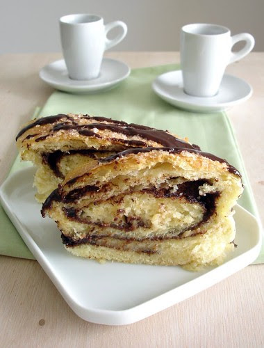 Brioche filled with chocolate ganache