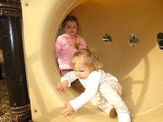 Two girls exploring