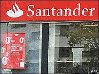 Sucursal del banco Santander en Madrid