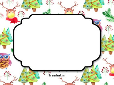 Christmas Free Printable Labels, 3x4 inch Name Tag
