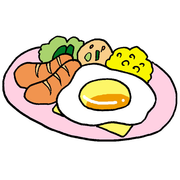 目玉焼きのイラスト かわいいフリー素材が無料のイラストレイン
