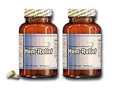 Hem-Relief (2 bottles) for Hemorrhoids (Clinical Strenght 180 capsules)