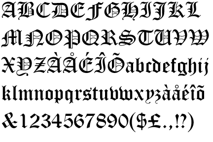 old english lettering tattoos. Old English font