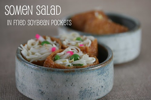 Somen Salad in Inari Tofu Packets (Food Librarian)