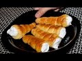 Cream Roll Recipe With Homemade Dough - Cream Puff Pastry