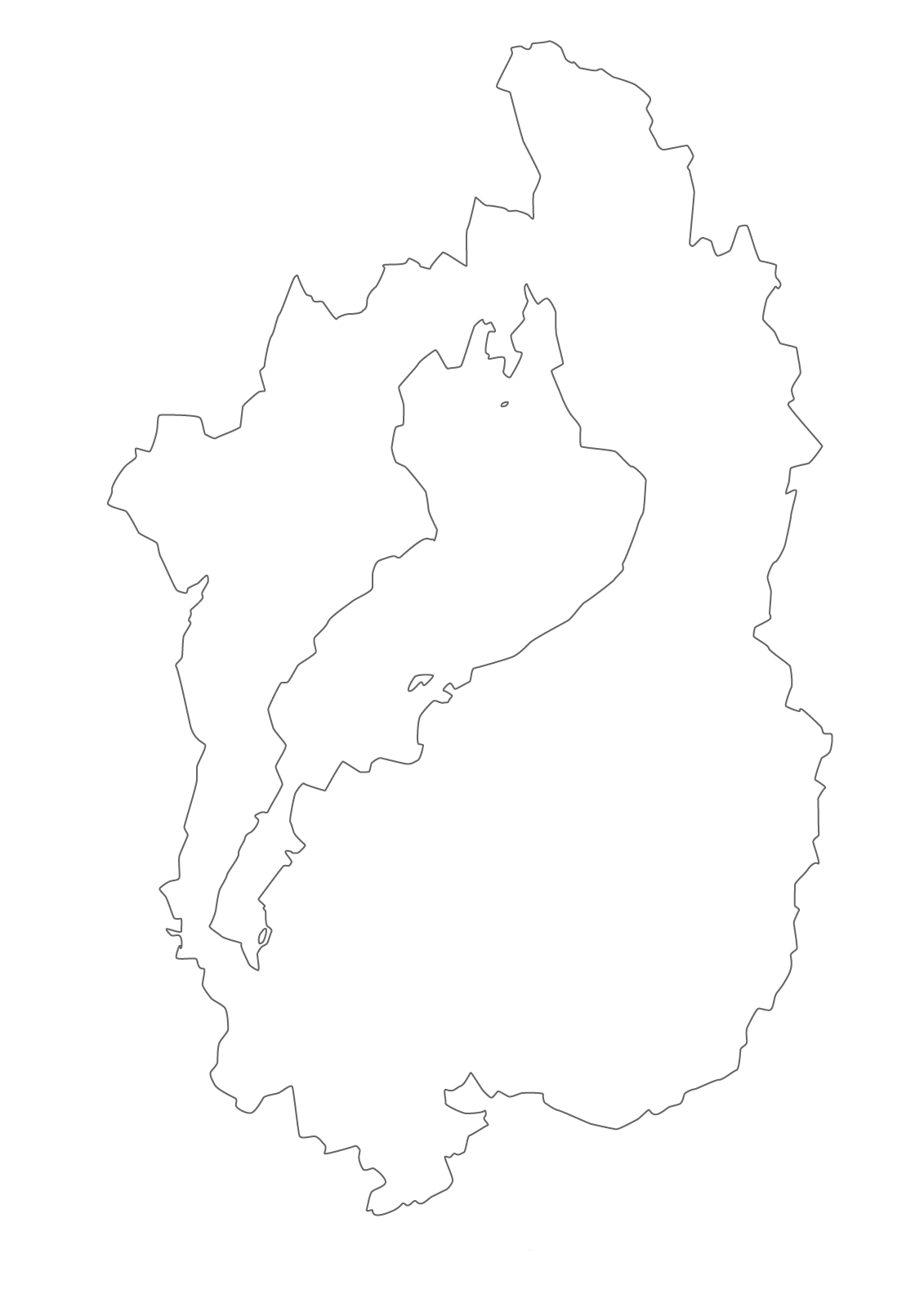ちずそ 無料地図素材 近畿地方白地図