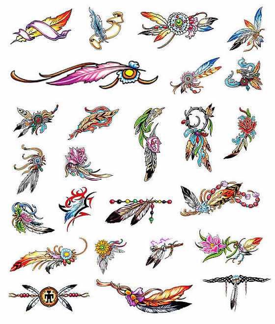 Choose your own feather tattoo design from TattooArtcom