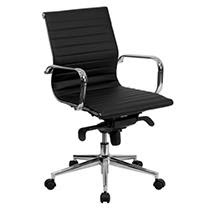 BLACK LEATHER CHAIR OFFICE CHAIR