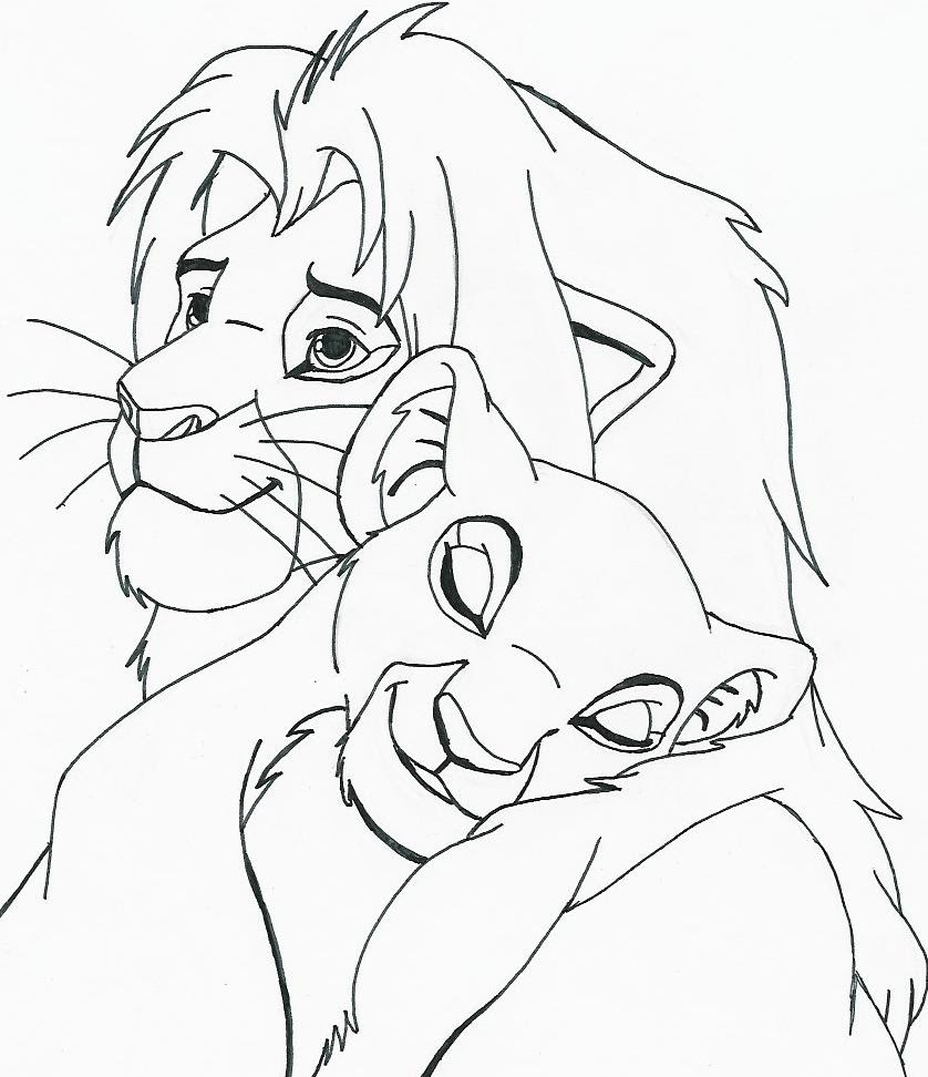Image Coloriage simba gratuit