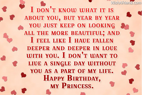 I don't know what it is, Birthday Wish For Girlfriend