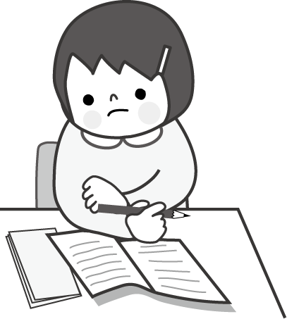 勉強のイラスト 女の子 無料イラスト フリー素材