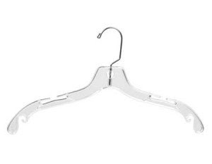 Plastic Top Hangers Clear Box of 100