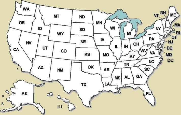 map of usa with states and cities. Map of USA States, Cities