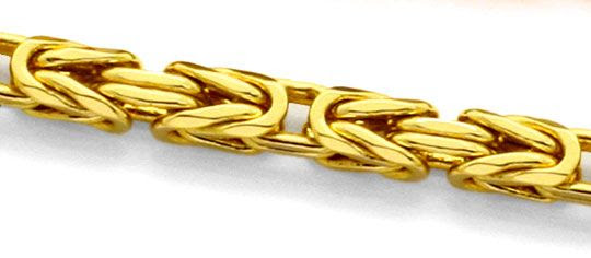 Original-Foto 2, KÖNIGSKETTE GOLDKETTE MASSIV GELBGOLD KARABINER