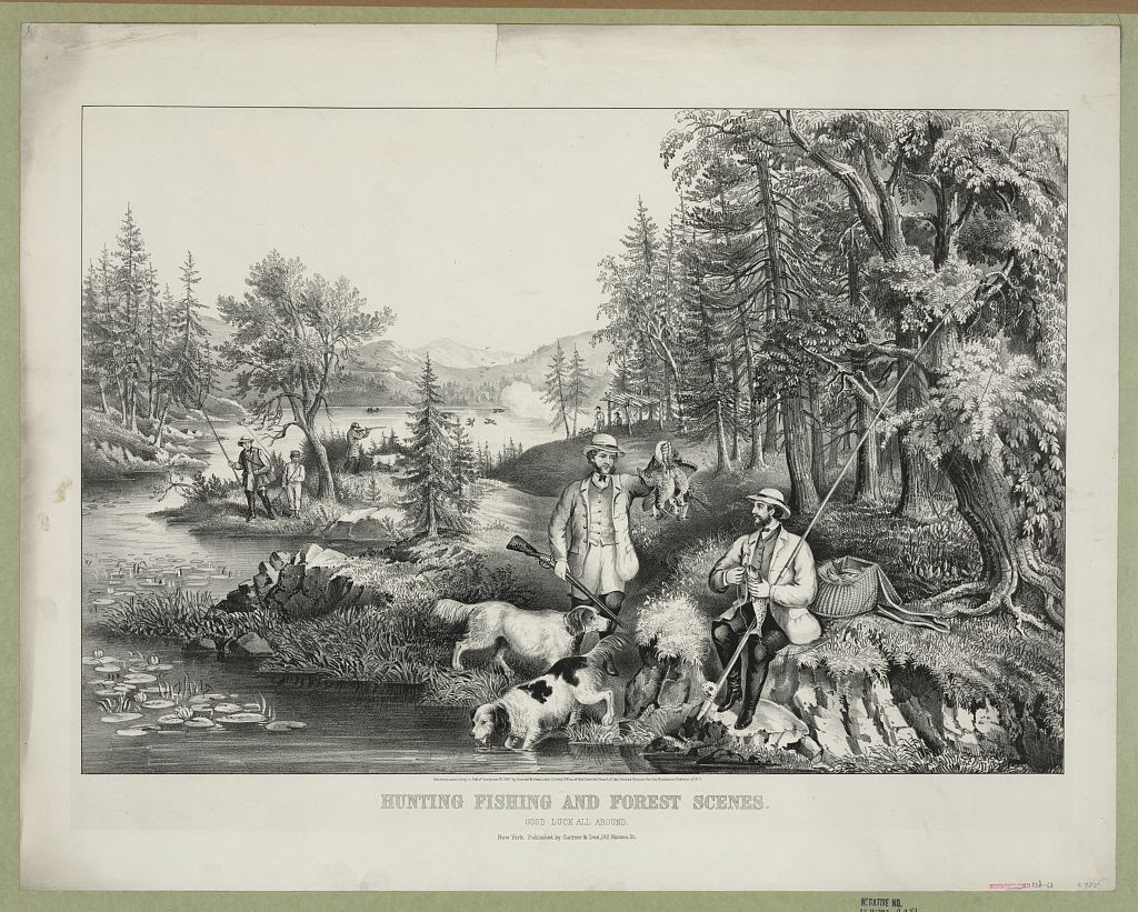 Hunting Fishing And Forest Scenes Good Luck All Around Library Of Congress