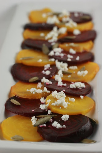 Red & Golden Beet Salad with Goat Cheese (Food Librarian)