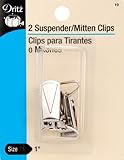 Dritz Mitten/Suspender Clips 2/Pkg-Nickel