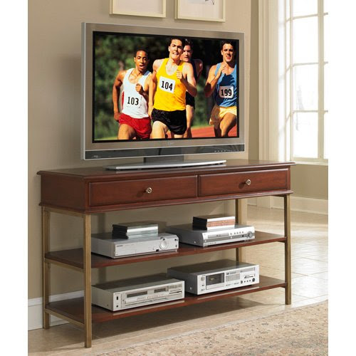 Home Styles Furniture St Ives Media TV Stand Cinnamon Cherry Finish