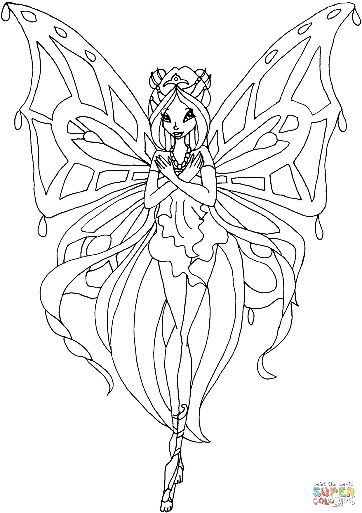 Winx Club Flora Coloring Pages At Getdrawings Free Download