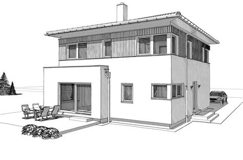moderne stadtvilla elk haus  elk fertighaus