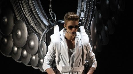 Justin Bieber performs at The O2 in London